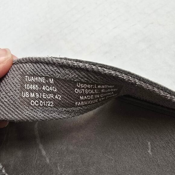 Olukai Tuahine Sandals Size 9 Mens Waterproof Leather Sandals Stone - Picture 3 of 4